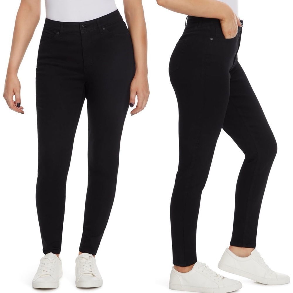Nine West High Rise Perfect Skinny Jeans Women’s Sz 4 Black‎